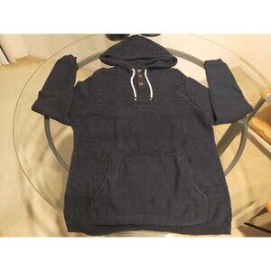 American Eagle Aztec Tribal Hooded Blue Sweater Size Medium